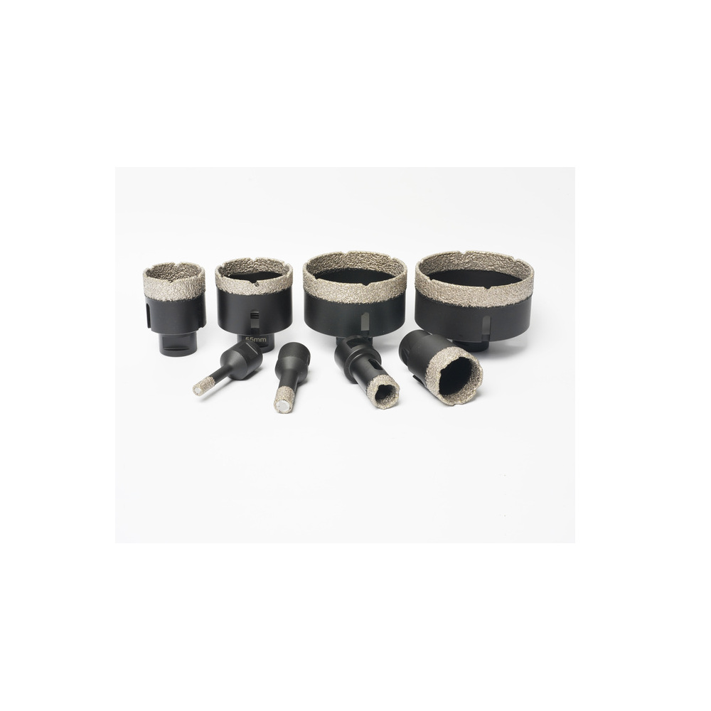 Vacuum brazed core drills for construction drilling