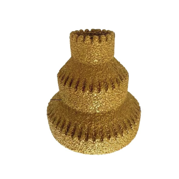 Diamond Vacuum Brazed Multi-row Serrated Side-edge Step Drill Bit