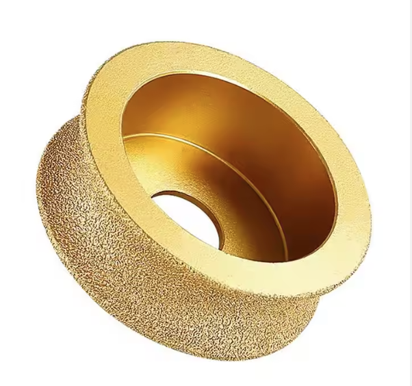Vacuum-brazed diamond semi-circular edge grinding wheel