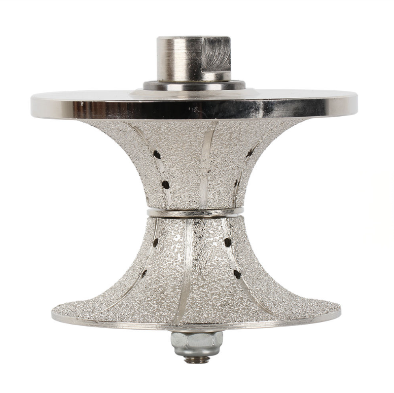 Double-contour brazed diamond stone edging wheel